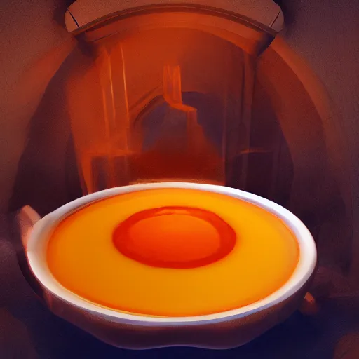 Image similar to hey there's a portal in my soup! 3d render, unreal engine 5, artstation award winner, ray tracing rendering, fantasy