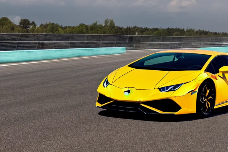 Prompt: a lamborghini huracan racing on a highway in the morning, very detailed, photo realistic, 8 k uhd, car photography