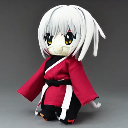 Prompt: cute fumo plush of a martial arts instructor, anime girl