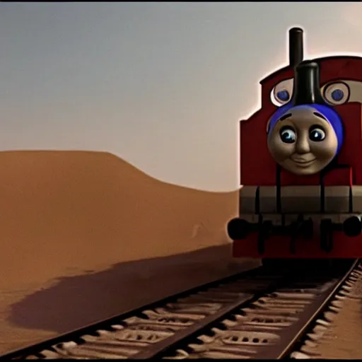 Image similar to still frame of Thomas the Tank Engine in MAD MAX: FURY ROAD (2015)