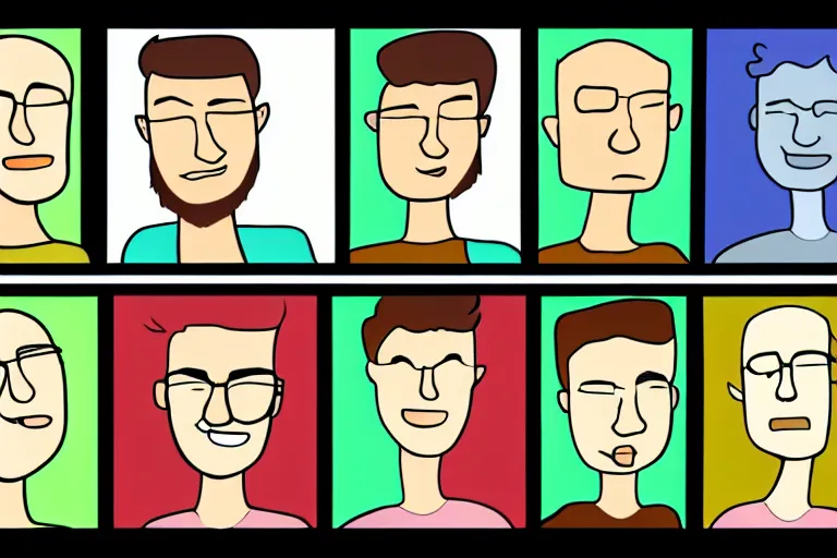 Image similar to Drawn guy, in full growth, in different styles, with different backgrounds
