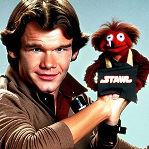 Image similar to han solo hosting the muppet show