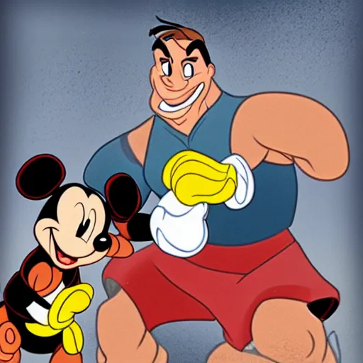 Image similar to A boxer in the style of Disney