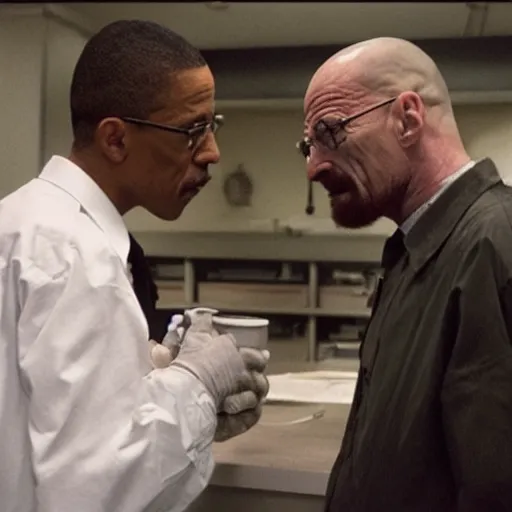 Image similar to Walter White Kissing Gustavo Fring