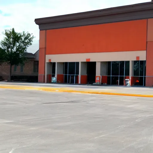 Prompt: a cursed photo of a liminal abandoned home depot