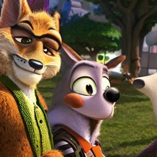 Image similar to zootopia but violent