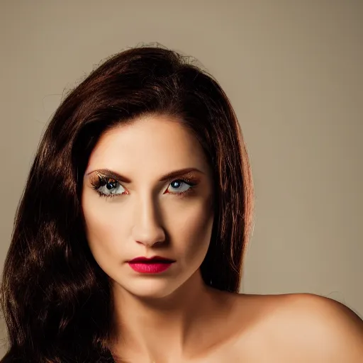 Image similar to Dominique Mcelligott, seductive gaze, 8k, professional photography, cinematic studio shot