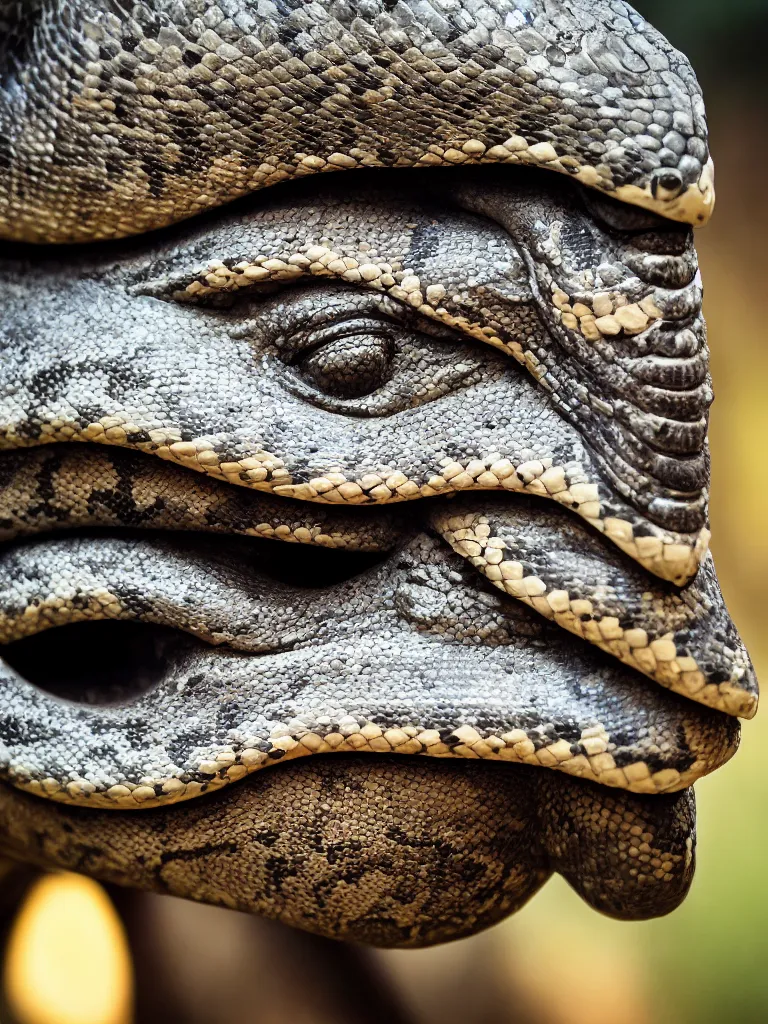 Prompt: a close up on a soldier head with a giant snake, highly detailed, colored analog photography, kodak portra 4 0 0