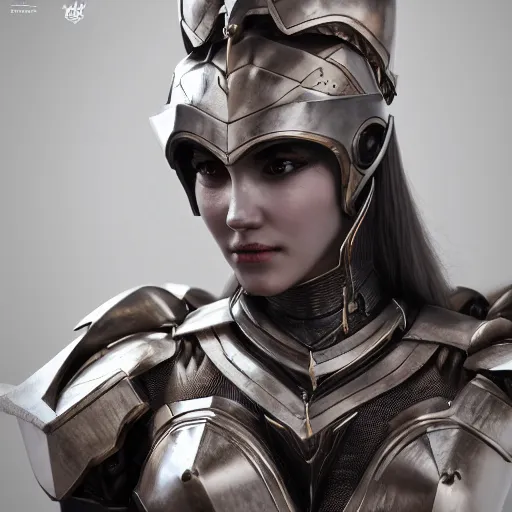 Image similar to stunning bust of a beautiful female knight, but as an anthropomorphic female dragon, well designed cute female robot dragon head, well armored, sharp claws, HD octane render, fantasy, Artstation, Deviantart, Furaffinity