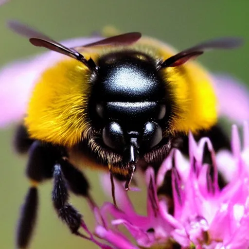 Prompt: bumblebee photo, macro photo, high quality, crisp focus, insect photo, award winning