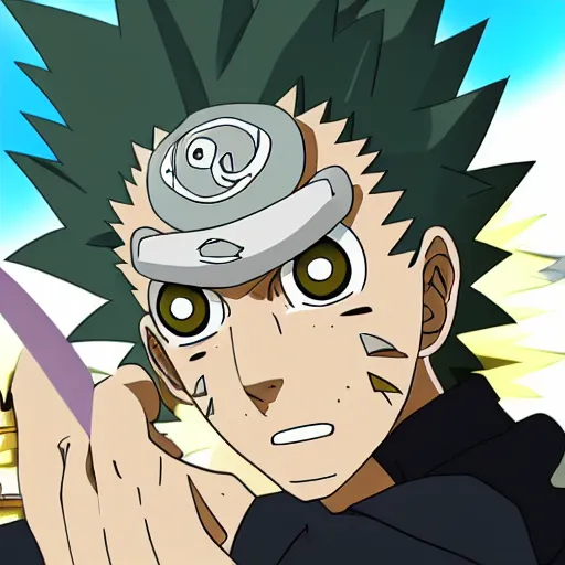 Image similar to Rick Sanchez in Naruto 4K detailed Digital art