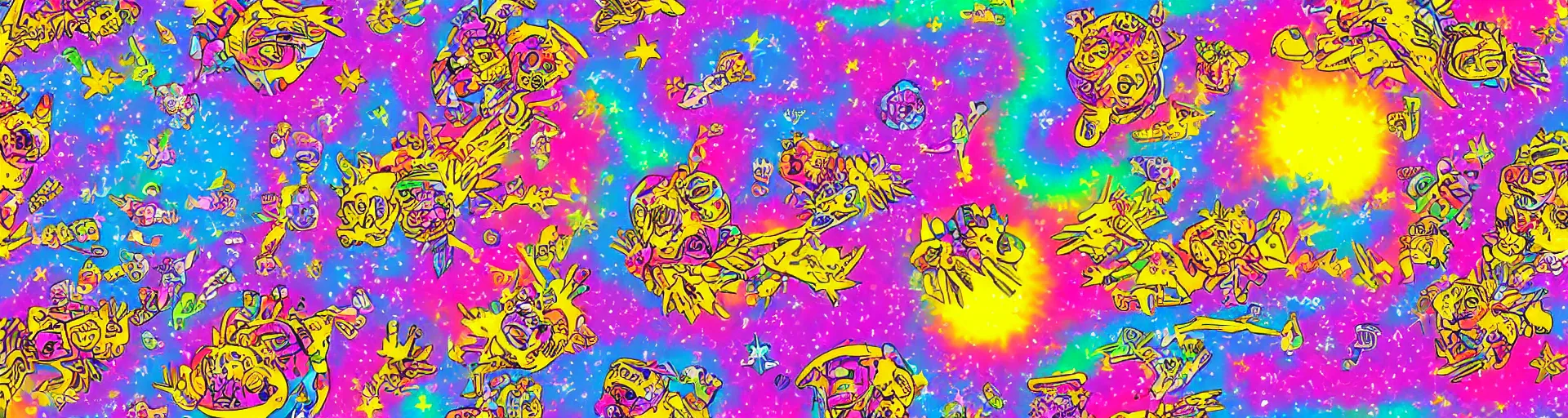 Prompt: lisa frank nuclear apocalypse