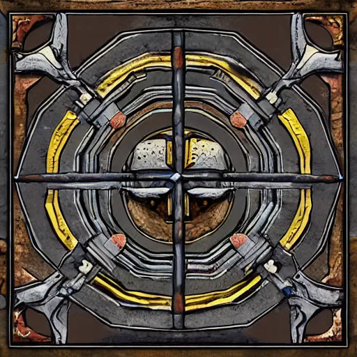 Prompt: hand painted dungeon texture with perfect details, symmetry, digital art