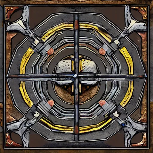 Image similar to hand painted dungeon texture with perfect details, symmetry, digital art