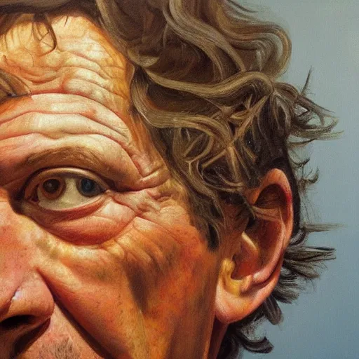 Prompt: high quality high detail painting by lucian freud, hd, dean ween, mickey melchiondo portrait