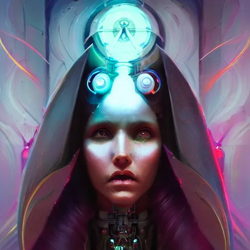 Image similar to portrait of a beautiful cybernetic witch, cyberpunk concept art by pete mohrbacher and seb mckinnon and beksinski and josan gonzales, digital art, highly detailed, intricate, sci-fi, sharp focus, Trending on Artstation HQ, deviantart, unreal engine 5, 4K UHD image