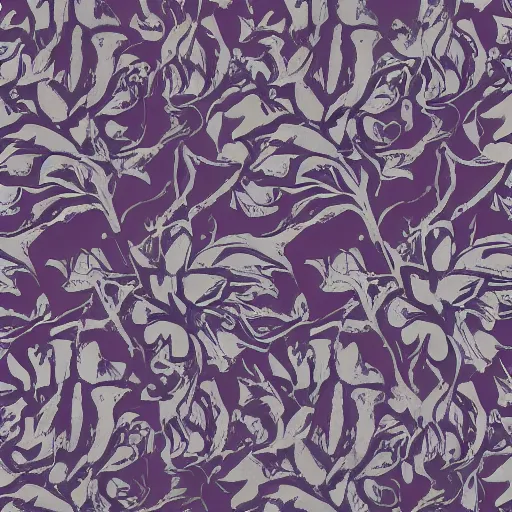 Prompt: silver lotus on dark purple marble , ivy, oriental wallpaper, james jean