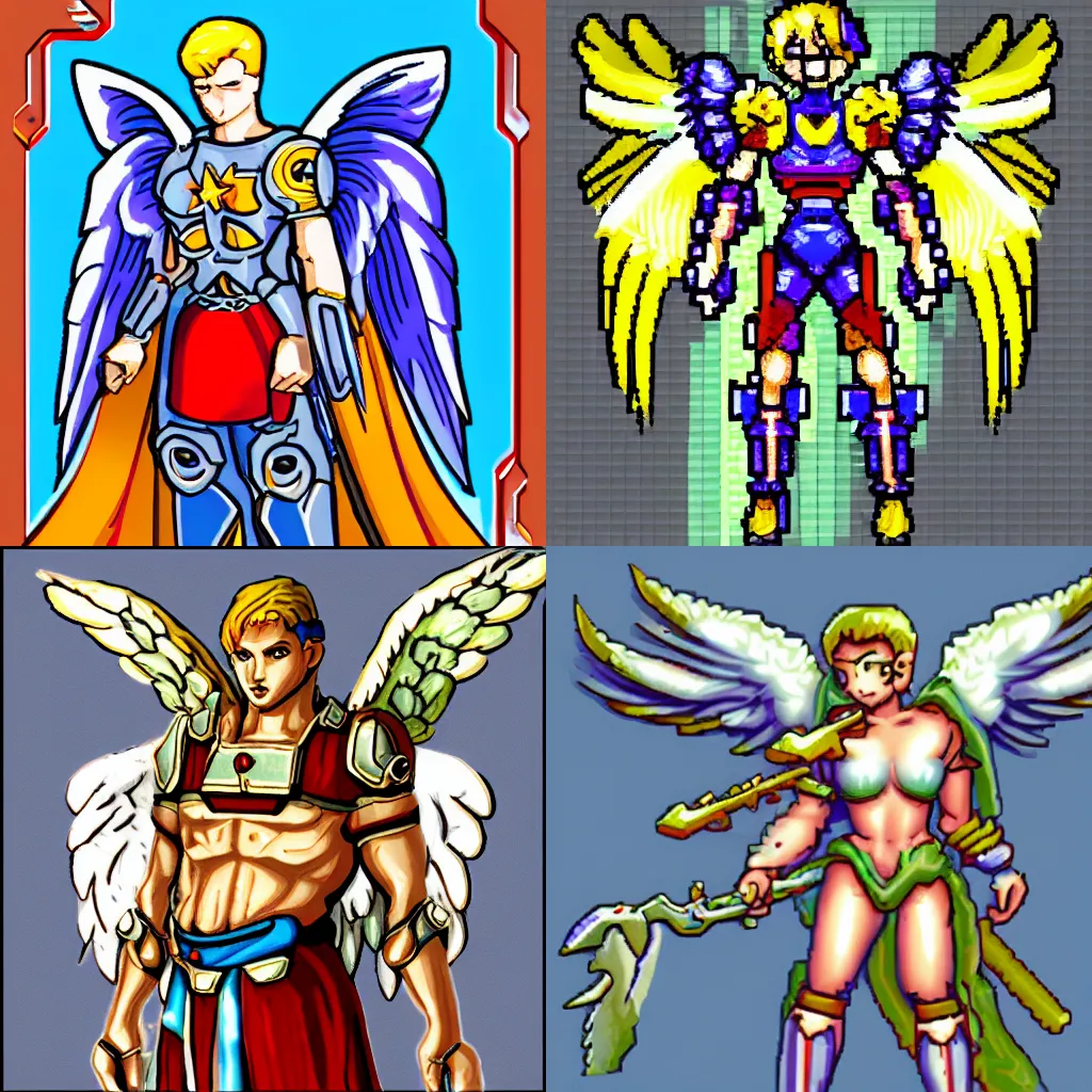 An Angel Super Nintendo Game Sprite Symetric Stable Diffusion An Angel Super Nintendo Game Sprite Symetric Stable Diffusion