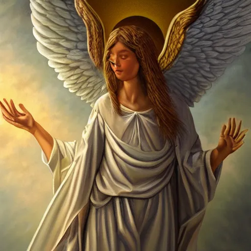 Prompt: a highly detaild oil painting of the bibical angel seraphim, 4 k, artstation