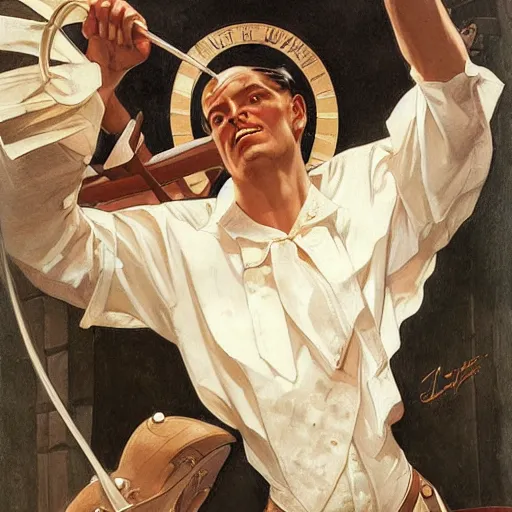 Image similar to art by jc leyendecker