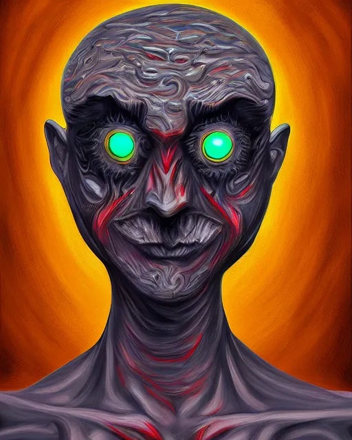 Image similar to man with seven eyes | digital painting | highly detailed | fantasy