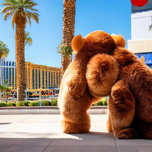 Image similar to LAS VEGAS, NV JUNE 7 2024: Fluffy gigantic adorable creature demands a hug.