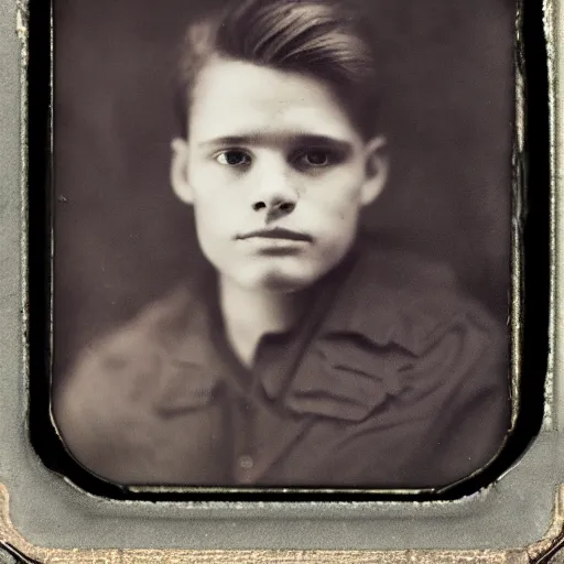 Image similar to tintype photo, teenwolf