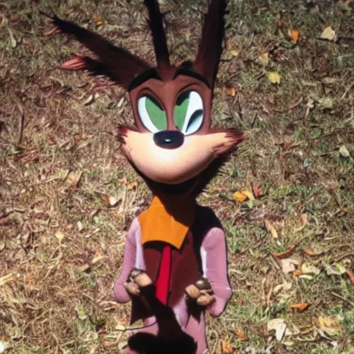 Image similar to wile e coyote as a real person