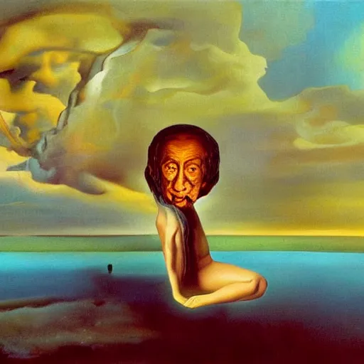 Image similar to a dream of a dream of a dream, oil painting, by dali