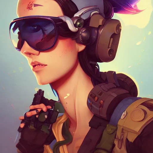 Prompt: a portrait of a beautiful tankgirl, art by lois van baarle and loish and ross tran and rossdraws and sam yang and samdoesarts and artgerm and saruei, digital art, highly detailed, intricate, sharp focus, Trending on Artstation HQ, deviantart, unreal engine 5, 4K UHD image