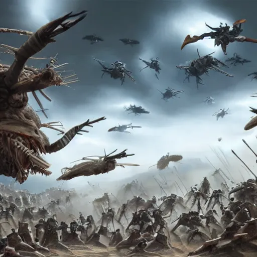 Prompt: an army of jedi fighting off an army of giant ants, hyper realistic, realism, hyper detailed, highly detailed, award-winning art, digital art