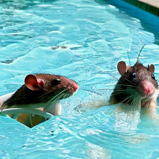 Image similar to rats in the pool drinking milk