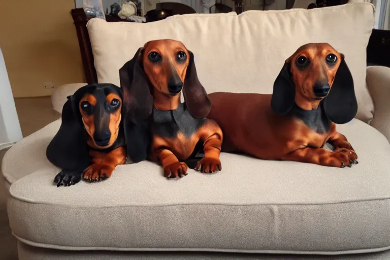 Image similar to dachshund couch, product photo