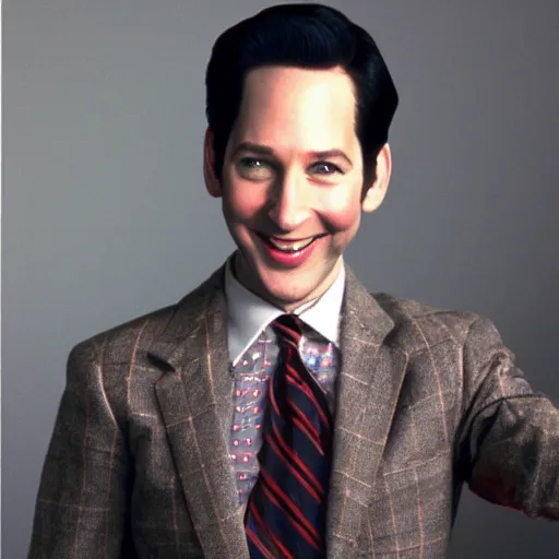 Image similar to paul rudd as peewee herman