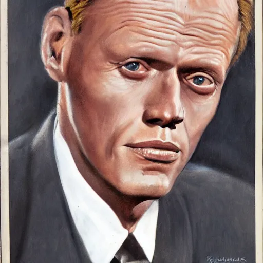 Image similar to realistic portrait of richard widmark