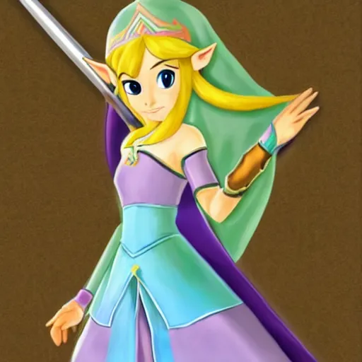 Image similar to cute Princess Zelda from skyward sword