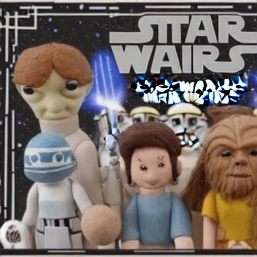 Prompt: star wars claymation