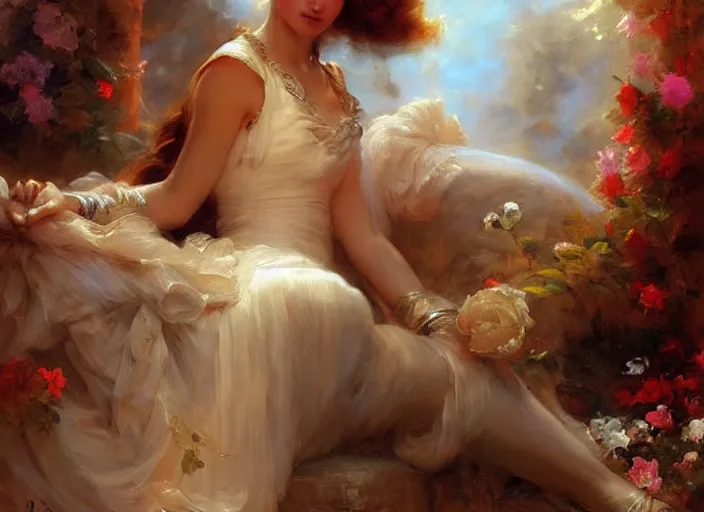 Image similar to princess of fire by vladimir volegov and alexander averin and delphin enjolras and daniel f. gerhartz and pierre auguste cot