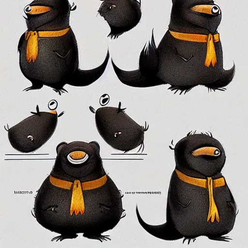 Image similar to character design of cute mole, cartoon style ， by movie fantastic beasts and where to find them