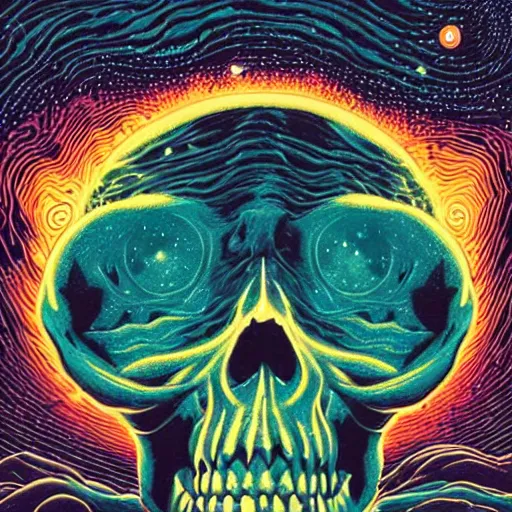 Image similar to ngc 3132 melting mysterious skull landscape by Casey Weldon, dan mumford 8k ultra high definition, upscaled, perfect composition , golden ratio, edge of the world, image credit nasa nat geo