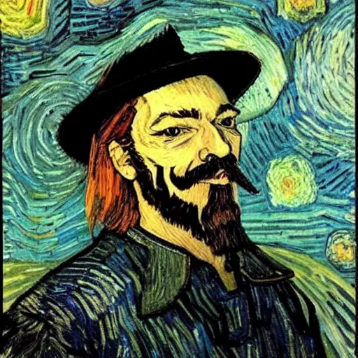 Image similar to guy fawkes playing nintendo, van gogh painting,