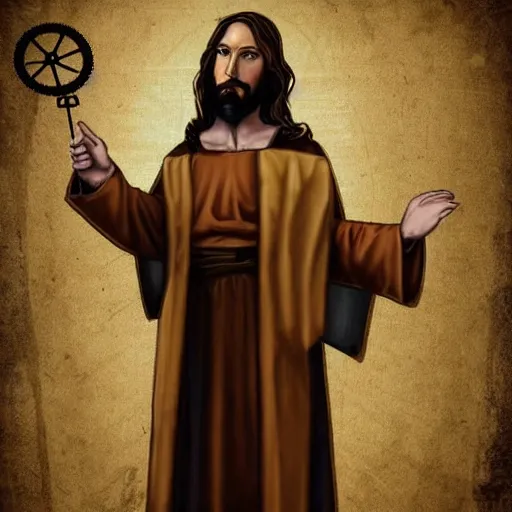 Prompt: steampunk Jesus