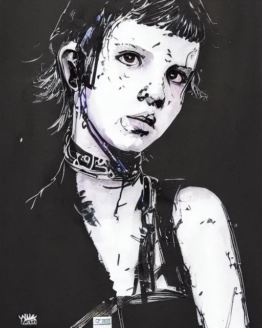 Image similar to millie bobby brown by yoji shinkawa