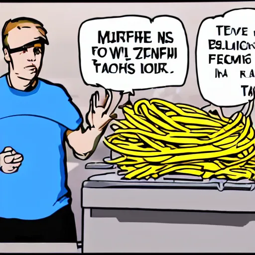 Image similar to linus tech tips fights spaghetti ghost