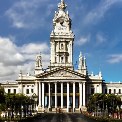 Image similar to Buenos Aires city hall,digital art