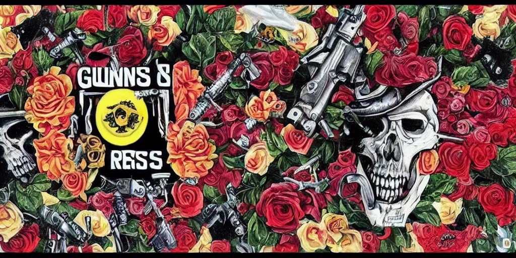 Image similar to guns and roses artwork