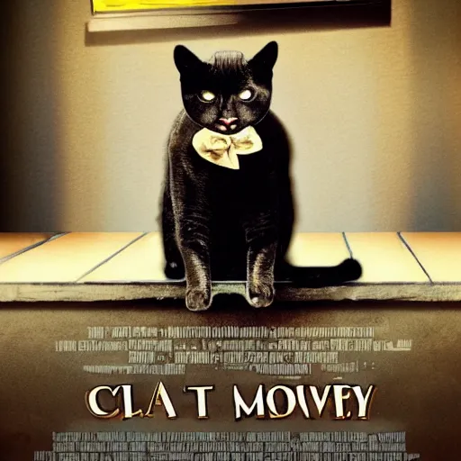 Prompt: cat movie poster