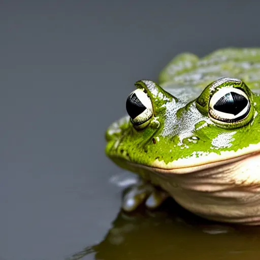 Image similar to a very very fat frog