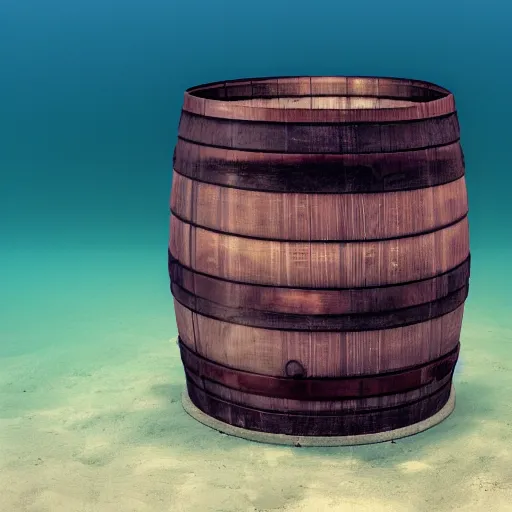 Prompt: a barrel with tentacles coming out of it