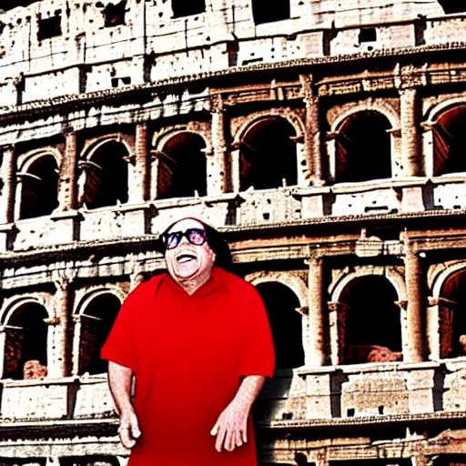 Image similar to danny devito as a potato in the colosseum, danny devipotato, danny devitotato, photo